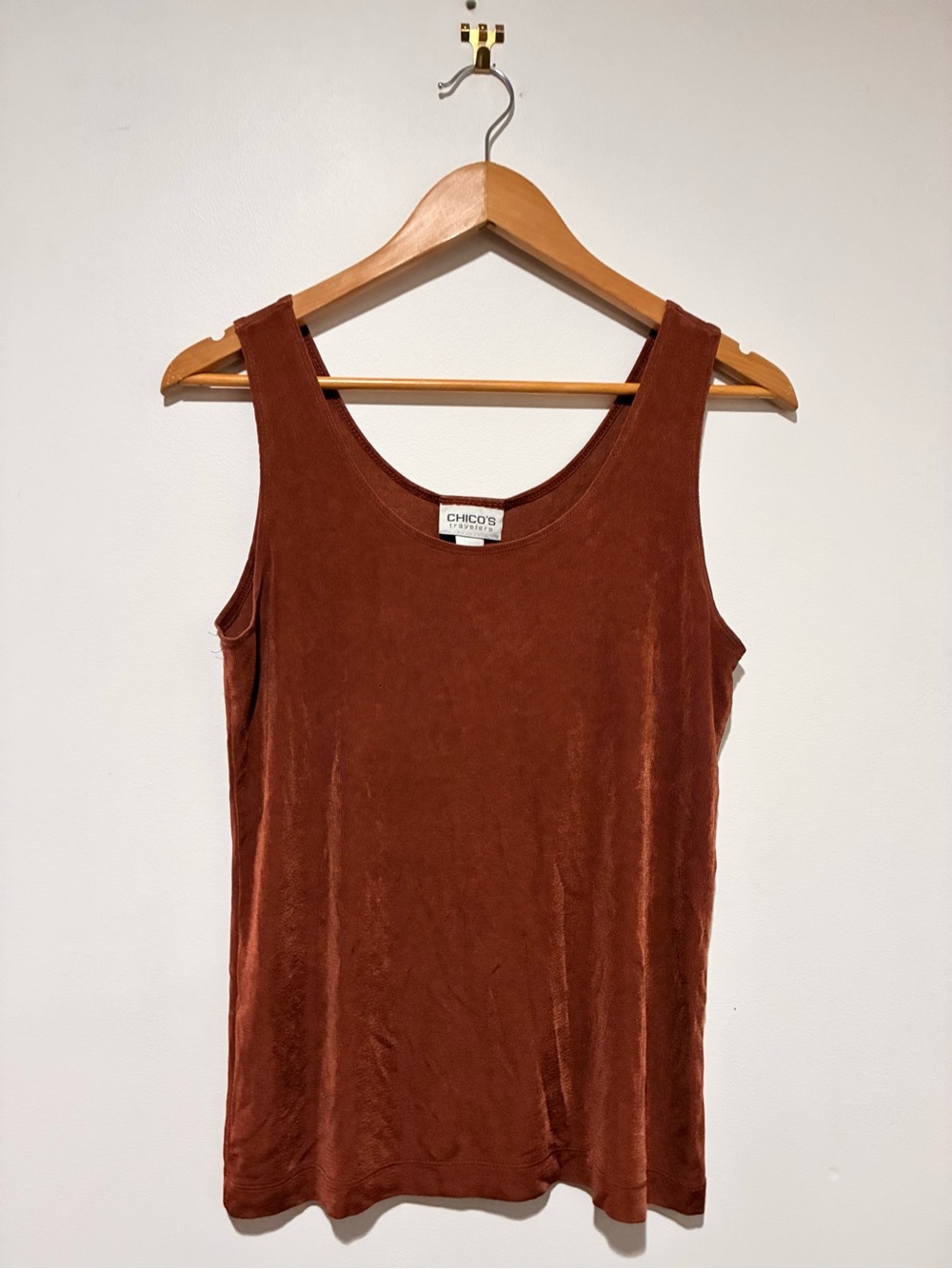 Chico's | Rust Brown silk like Tank Top